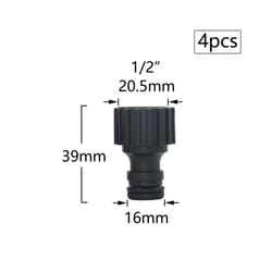 16mm Nipple Quick Connectors With 1/2 3/4 Inch Male Female Thread Garden - B