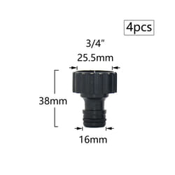 16mm Nipple Quick Connectors With 1/2 3/4 Inch Male Female Thread Garden - D