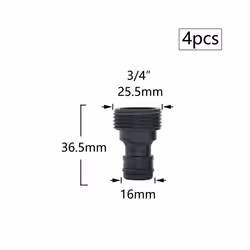 16mm Nipple Quick Connectors With 1/2 3/4 Inch Male Female Thread Garden - C