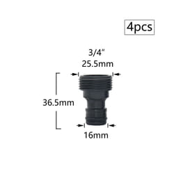 16mm Nipple Quick Connectors With 1/2 3/4 Inch Male Female Thread Garden - C