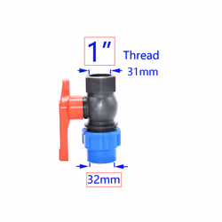 20/25/32/40/50mm PE Tube Quick Connector Elbow Tee Water Splitter Plastic - 1inch x 32mm