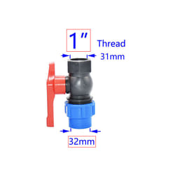 20/25/32/40/50mm PE Tube Quick Connector Elbow Tee Water Splitter Plastic - 1inch x 32mm