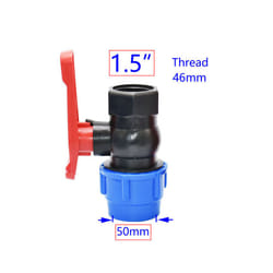 20/25/32/40/50mm PE Tube Quick Connector Elbow Tee Water Splitter Plastic - 1.5inch x 50mm