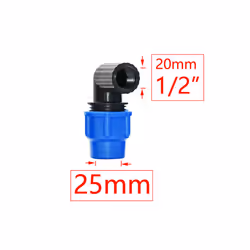20/25/32/40/50mm PE Tube Quick Connector Elbow Tee Water Splitter Plastic - 1I2 x 25mm