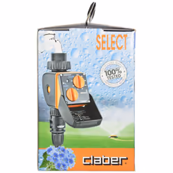 Claber 8423 Aquauno Select Garden Water Timer with 63 pre-set programs.
