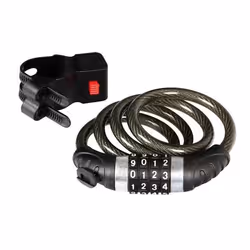 Lampa 90608, Cable lock, Black, Steel, 4 digit combination, 1000 mm, 135 mm