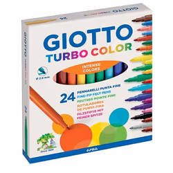 Giotto Turbo Color, Multi, Multicolour, 24 colours, Extra Bold, 2.8 mm, Child