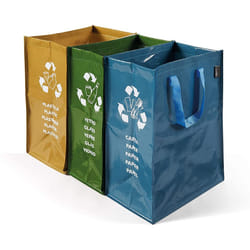 Perfetto Set of 3 Pieces Container Recycle Bag, Multi-Coloured, One Size