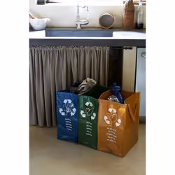 Perfetto Set of 3 Pieces Container Recycle Bag, Multi-Coloured, One Size