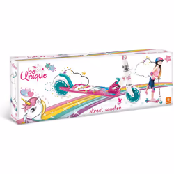 Mondo Be Unique Toys Girls Unicorn Aluminium Scooter Adjustable Handlebar-2 Wheels-28515, Multicoloured, m, 28515