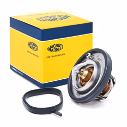 Engine thermostat; MAGNETI MARELLI; 82 with gasket/seal; for FORD, VOLVO, MAZDA; 1253116, 1253118, 1302391, 1302396, 1302397