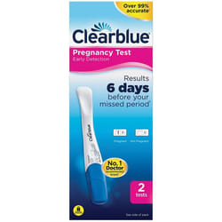 2 x Clearblue 6 Day Visual Early Detection Pregnancy Test Stick Kit 99% Accurate