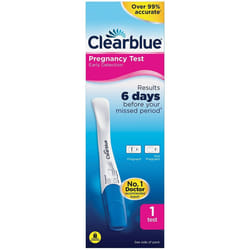 1 x Clearblue 6 Day Visual Early Detection Pregnancy Test Stick Kit 99% Accurate