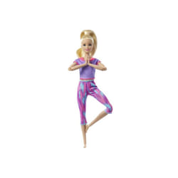 BARBIE Made To Move Dolls Yoga Fashion Outfit Doll - Purple