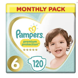 Pampers premium protection size 6 120 monthly saver pack