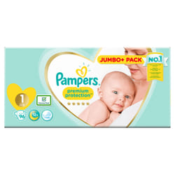 Pampers Premium Protection Size 1, Nappy x96, Monthly Saving, 2kg-5kg