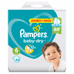 Pampers 81663652, Boy/Girl, Tape diaper, 13 kg, 18 kg, Multicolour, Velcro