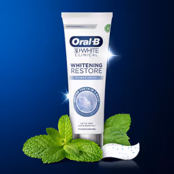 3D White Clinical Toothpaste, Whitening Restore, Power Fresh, 75 ml, Teeth Whitening & Teeth Stain Removal