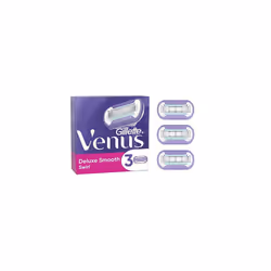 Venus Deluxe Smooth Swirl Razor Blades Women, Pack of 3 Razor Blade Refills, Lubrastrip with A Touch of Vitamin E, SkinCushio ...