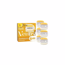 ComfortGlide Coconut with Olay Razor Blades Women, Pack of 6 Razor Blade Refills with a Touch of Olay Moisture