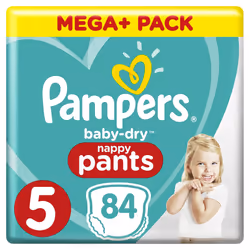 Pampers Baby Dry Pants with Air Ducts 84Â (Size 5)