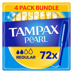 Compak Pearl Extra Comfort, Regular Absorbency, Light to Moderate Flow, 72 Tampons With Applicator (18 X 4 Packs) SAVING PACK, Extra Comfort & Leak
