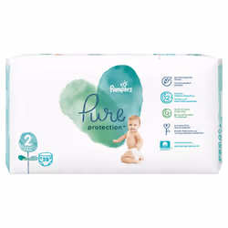 Pampers Pure Protection 81685103, Boy/Girl, Tape diaper, 4 kg, 8 kg, Multicolour, Cotton