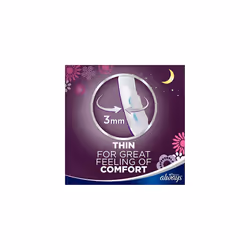 Always Platinum Night Sanitary Towels Wings Super Saving Box, 64 Pads