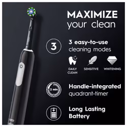 Oral-B Pro 1 Duo Pack Adult Rotating-oscillating toothbrush Black, Pink