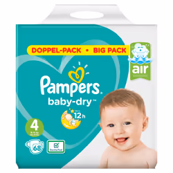 Pampers Active Baby-Dry 81679112, Boy/Girl, Tape diaper, 9 kg, 14 kg, Multicolour, Velcro