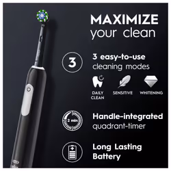 Oral-B Pro 1 Cross Action Black Electric Toothbrush - Additional view 4