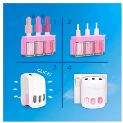 Febreze Ambi Pur 3Volution Air Freshener Plug-In Diffuser Refill Starter Kit, Odour Eliminator, Cotton Fresh, 80 ml, (20 x 4)