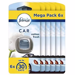 Febreze CAR , Clip-on freshener, Vent, Blue, Fresh, Cotton Fresh, 2 ml