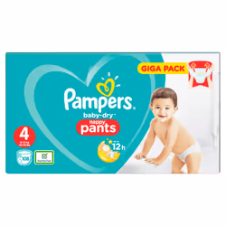 Pampers Baby-Dry 81681812, Boy/Girl, Pant diaper, 9 kg, 15 kg, Multicolour, 12 h