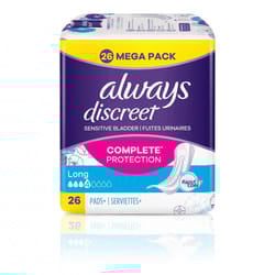 Always Discreet Long Incontinence pad Woman