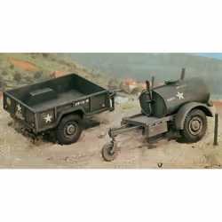 Italeri 250 gal.s Tank Trailer - M101 Cargo Trailer Assembly kit 1:35