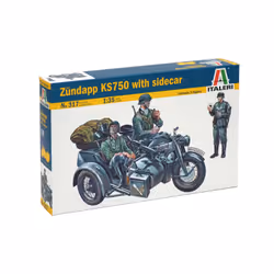 Italeri ZUNDAPP KS750 WITH SIDECAR, Motorcycle model, Assembly kit, 1:35, Zündapp KS750, Any gender, Plastic
