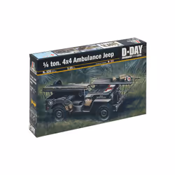 Italeri Ambulance Jeep, Engineering vehicle model, Assembly kit, 1:35, 1/4 Ton 4x4 Ambulance Jeep, Any gender, Plastic