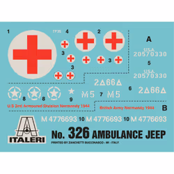 Italeri Ambulance Jeep Engineering vehicle model Assembly kit 1:35