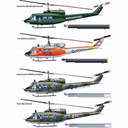 Italeri Bell AB 212 /UH 1N Rotorcraft model Assembly kit 1:48