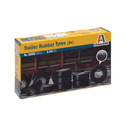 Italeri Trailer Rubber Tyres, 1:24, Black, Multicolour