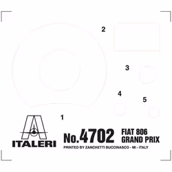 Italeri Fiat 806 Grand Prix Sports car model Assembly kit 1:12 - Additional view 4