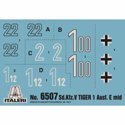 Italeri Pz.Kpfw.VI Tiger I Ausf.E mid production Tank model Assembly kit 1:35
