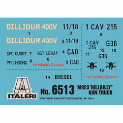 Italeri M923 Military truck model Assembly kit 1:35