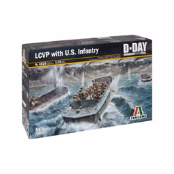 Italeri LCVP with U.S. INFANTRY, Sailing boat model, Assembly kit, 1:35, LCVP, Any gender, Plastic
