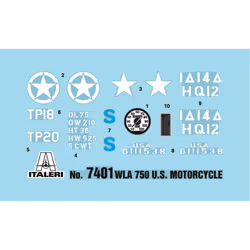 Italeri WLA 750 Military motorcycle model Assembly kit 1:9