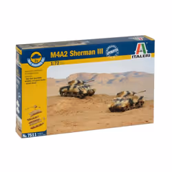 Italeri MI-7511, Tank model, Assembly kit, 1:72, M4A2 SHERMAN III, Plastic, Second World War