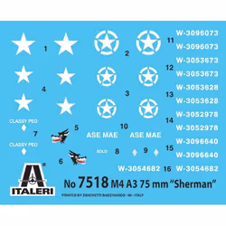 Italeri Sherman M4 Tank model Assembly kit 1:72