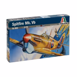 Italeri SPITFIRE MK.VB, Fixed-wing aircraft model, Assembly kit, 1:72, SPITFIRE MK.VB, Plastic, Second World War