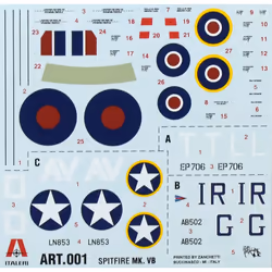 Italeri SPITFIRE MK.VB Fixed-wing aircraft model Assembly kit 1:72